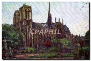 Old Postcard Notre Dame de Paris