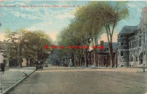 NY, Auburn, New York, Genesee Street, Looking West, 1915 PM, Rochester News Pub