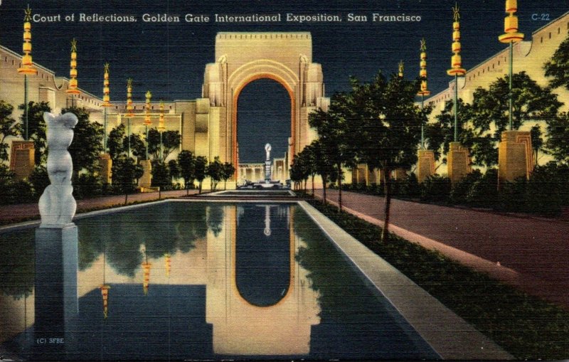 California San Francisco Court Of Reflections Golden Gate International Expo ...