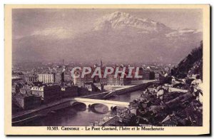 Old Postcard Grenoble Bridge Gontard I & # 39Isere And The Moucherotte