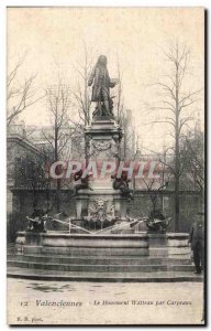 Old Postcard Valenciennes Monument Watteau Carpeaux