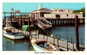 Postcard PIER SCENE Jekyll Island Georgia GA AT2049