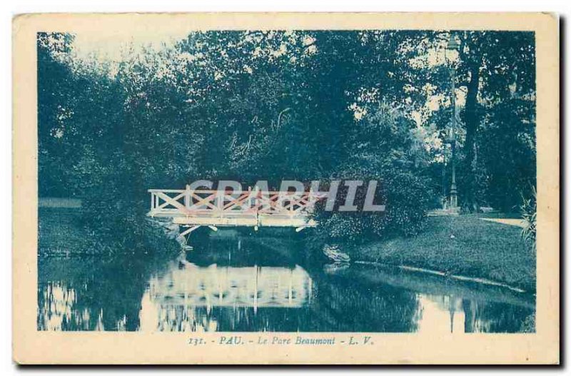 Old postcard Pau Beaumont Park