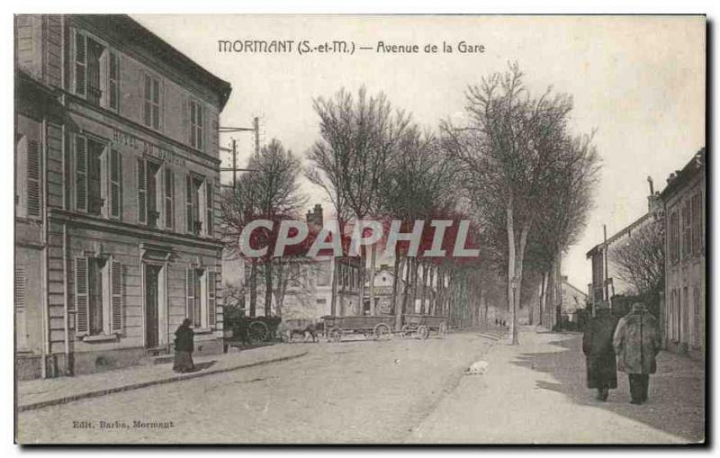 Postcard Old Mormant Avenue de la Gare