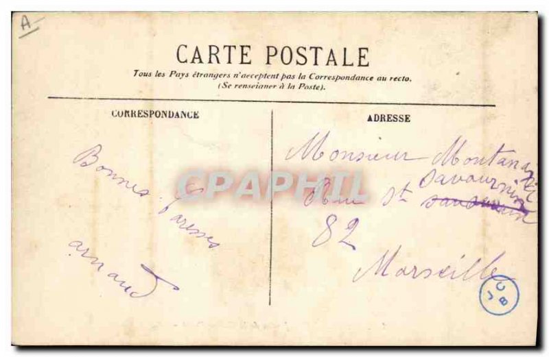 Old Postcard Marseille Garden Puget Hill