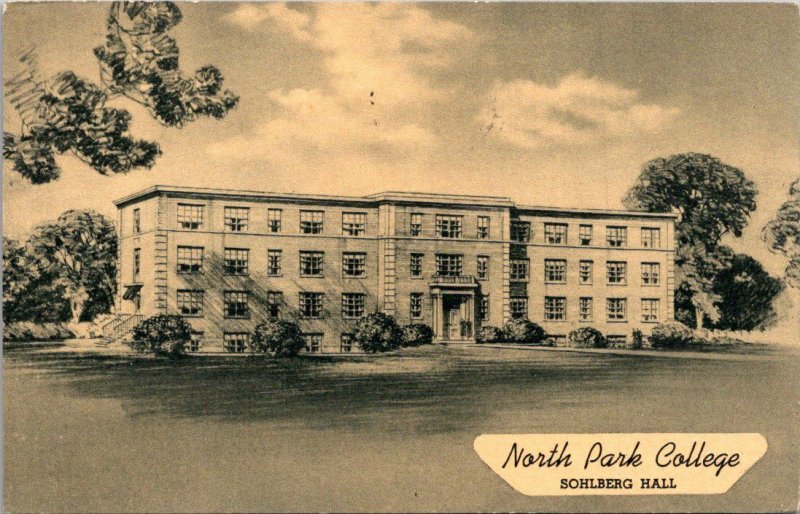 Illinois Chicago North Park College Sohlberg Hall 1960 Curteich