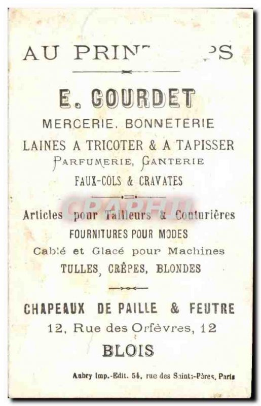 Chromo E Courdet Haberdashery Accent Tunisia Tunisia Rue Orfevres Blois