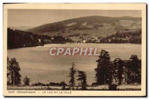 Old Postcard Geraromer Lake And The City