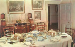 Mount Vernon Virginia Dining Room Chrome Postcard Unused