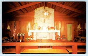 BIG SUR, California CA ~ Interior ST. FRANCIS of the REDWOODS Church  Postcard