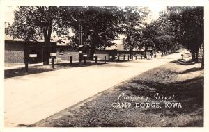 Des Moines Johnston Iowa~Army Post~Camp Dodge~Company Street~1940s RPPC