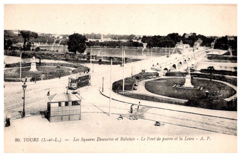 France  Tours, Les Squares Descartes et Rabelais