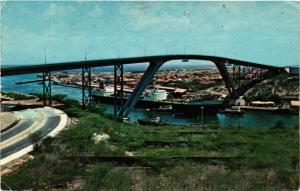 CPM AK New bridge spanning entrance to harbor of Willemstad CURACAO (729857)