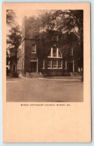 BYRON, Georgia GA ~ BYRON METHODIST CHURCH Peach County - Artvue Postcard