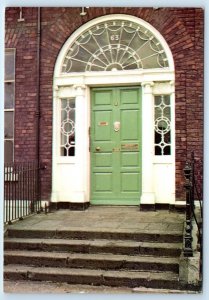 Georgian Doorway in Merrion Square DUBLIN IRELAND 4x6 Postcard