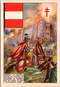 Belgium Military History, Banniere Probable Du Lothier 1099 Postcard C189