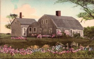 Massachusetts Cape Cod Chatham The Oldest House Handcolored Albertype