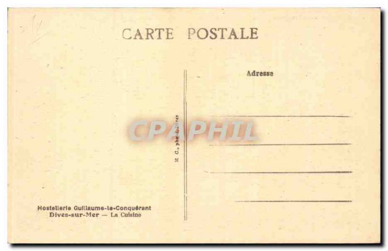 Old Postcard Dives on William the Conqueror Hostellerie sea Kitchen