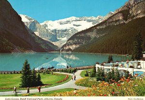 Postcard Lake Louise Mount Lefroy And Mount Victoria Chateau Canada