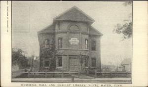 North Haven CT Library & Memorial Hall c1905 Postcard