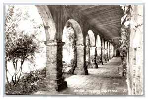 RPPC Corridor Arches Mission San Juan Capistrano California CA UNP Postcard H25