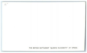 c1940's British Battleship Queen Elizabeth WWII View RPPC Photo Postcard 