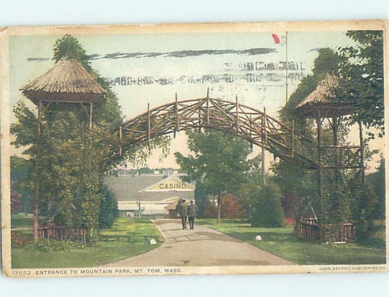 c1910 MOUNTAIN PARK CASINO Mount Tom - Holyoke Near Springfield MA H3847