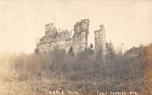 Camp Douglas Wisconsin Castle Rock Real Photo Antique Postcard K70890