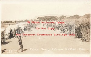 Mexico Border War, RPPC, US Soldiers in China Town Colonia Dublan Mexico