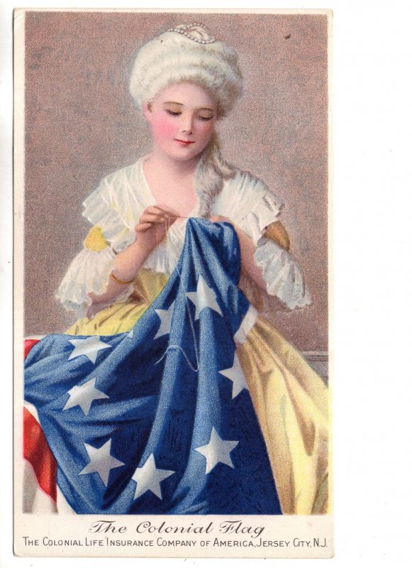 The Colonial Flag, Colonial Life Insurance Company, Jersey City Postcard