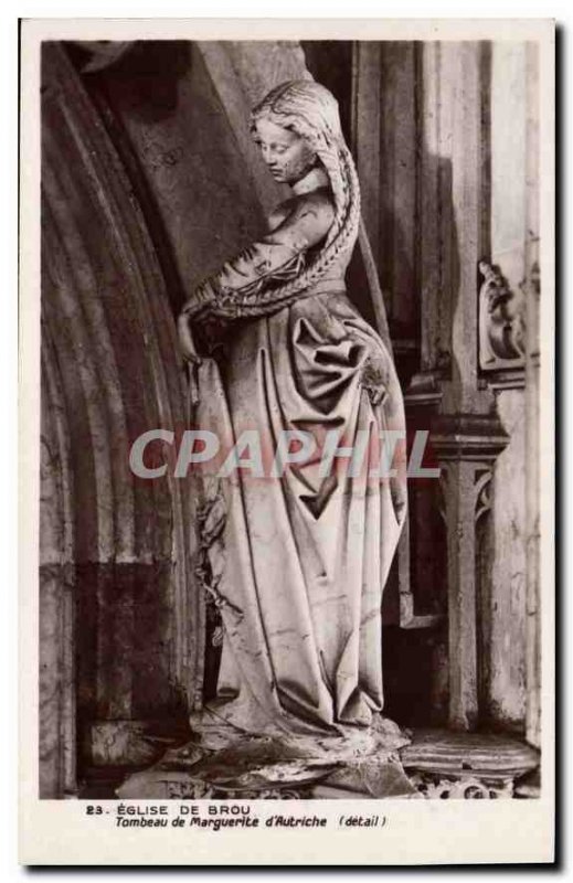 Postcard Ancient Church of Brou Tomb of Margaret of Austria detail