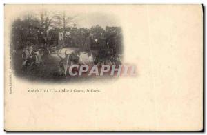 Old Postcard Hunting hounds Chantilly has the kill Dogs Dog