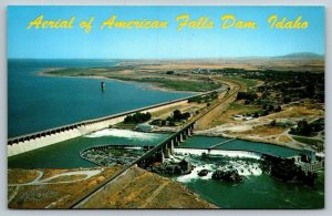 American Falls Dam  Idaho  Postcard