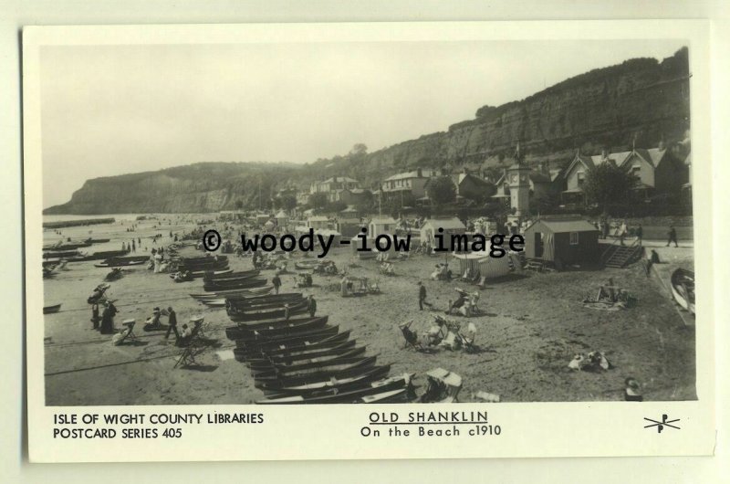 pp1635 - View of Bathers on Shanklin Beach, c1910 - Pamlin postcard 