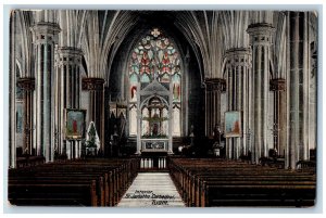 Tuam Galway Ireland Postcard Interior St. Jariarhs Cathedral c1910 Unposted