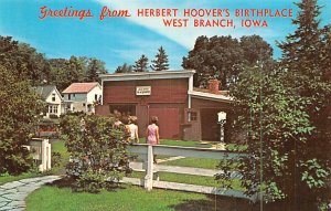 Herbert Hoover's Birthpalce West Branch, Iowa, USA Unused 
