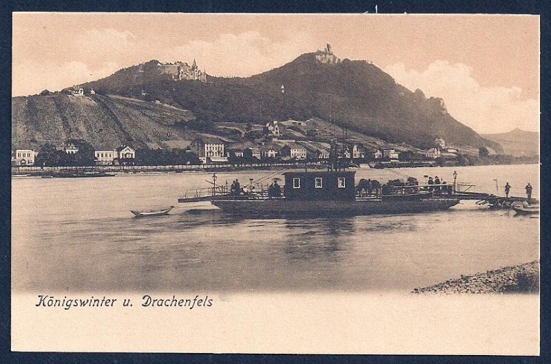 Dragon's Rock and KÃ¶nigswinter w/Ferry Germany unused c1905