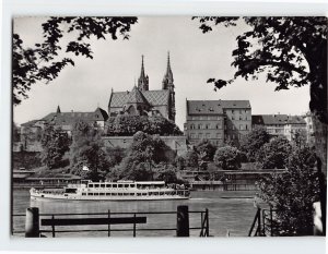 Postcard MS Rheinfelden mit Basler Münster und und Pfalz, Basel, Switzerland