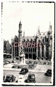 Postcard Modern Bruges Grand Place and Breydel statue and P Conine