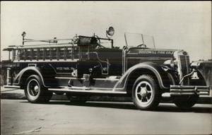 Hyde Park PA Goodwill Fire Engine Autocar Advertising 1940 Real Photo Postcard