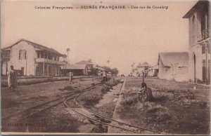 French Guinea Une Rue de Conakry Vintage Postcard C145