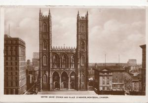 B77392 notre dame church and place d armes montrea  canada scan front/back image