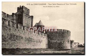 Postcard Old Cite Carcassonne Tours St. Nazaire Tower Cremade