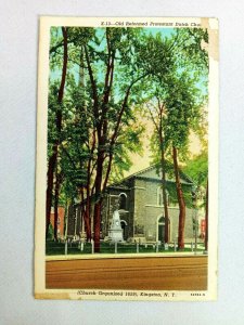 Vintage Postcard Old Reformed Protestant Dutch Church Kingston NY New York