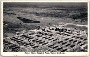 VINTAGE POSTCARD AERIAL VIEW OF U.S. ARMY MILITARY CAMP CLAIBONE LOUISIANA 1944