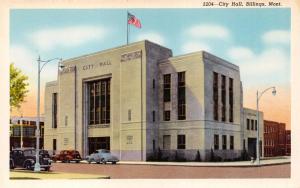 BILLINGS MONTANA CITY HALL~NEW AGENCY POSTCARD 1940s