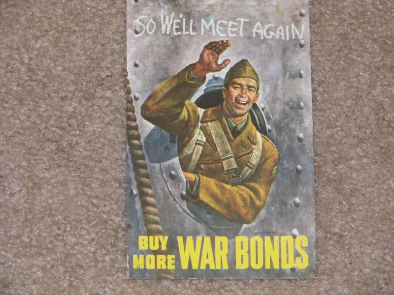 So We`ll Meet Again, Buy More War Bonds, unused vintage card