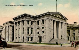 USA 1913 Massachusetts MA Public Library New Bedford Charles H Sheddon Posted