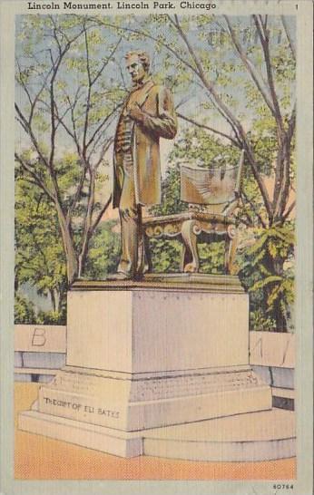 Lincoln Monument Lincoln Park Chicago Illinois 1943