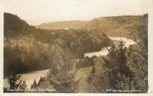 Germany Isartal Isar river scenic 1936 photo postcard